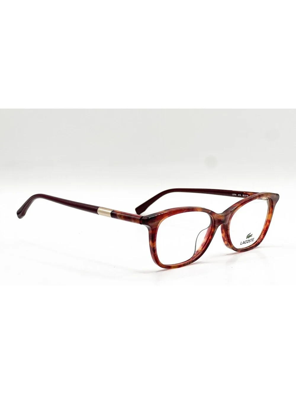 Lacoste L2791 615 Striped Red Rectangle Authentic Eyeglass Frames 52-16